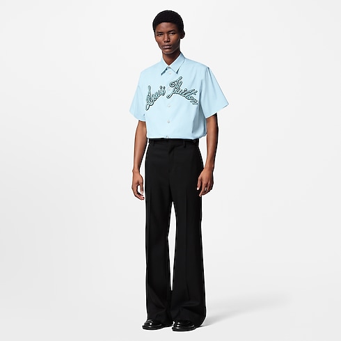Embroidered Short-Sleeved Cotton Shirt in Men's Ready-to-Wear Shirts collections by Louis Vuitton (Product zoom)
