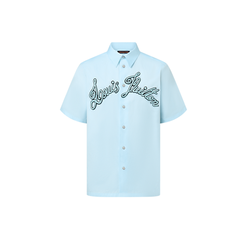 Embroidered Short-Sleeved Cotton Shirt in Men's Ready-to-Wear Shirts collections by Louis Vuitton (Product zoom)