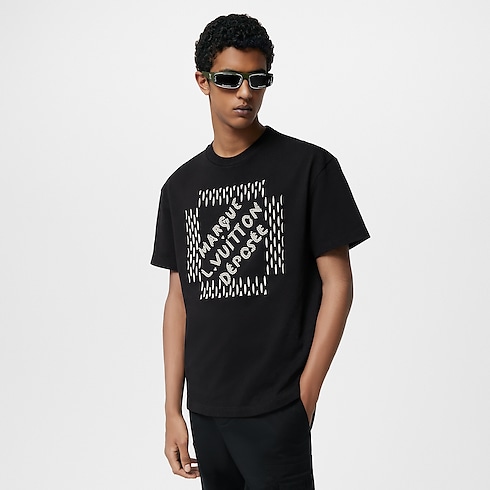 Embroidered Signature Cotton T-Shirt in Men's Ready-to-Wear T-Shirts and Polos collections by Louis Vuitton (Product zoom)