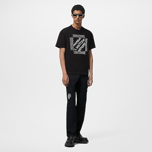 Embroidered Signature Cotton T-Shirt in Men's Ready-to-Wear T-Shirts and Polos collections by Louis Vuitton (Product zoom)