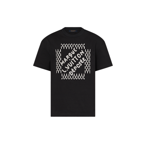 Embroidered Signature Cotton T-Shirt in Men's Ready-to-Wear T-Shirts and Polos collections by Louis Vuitton (Product zoom)