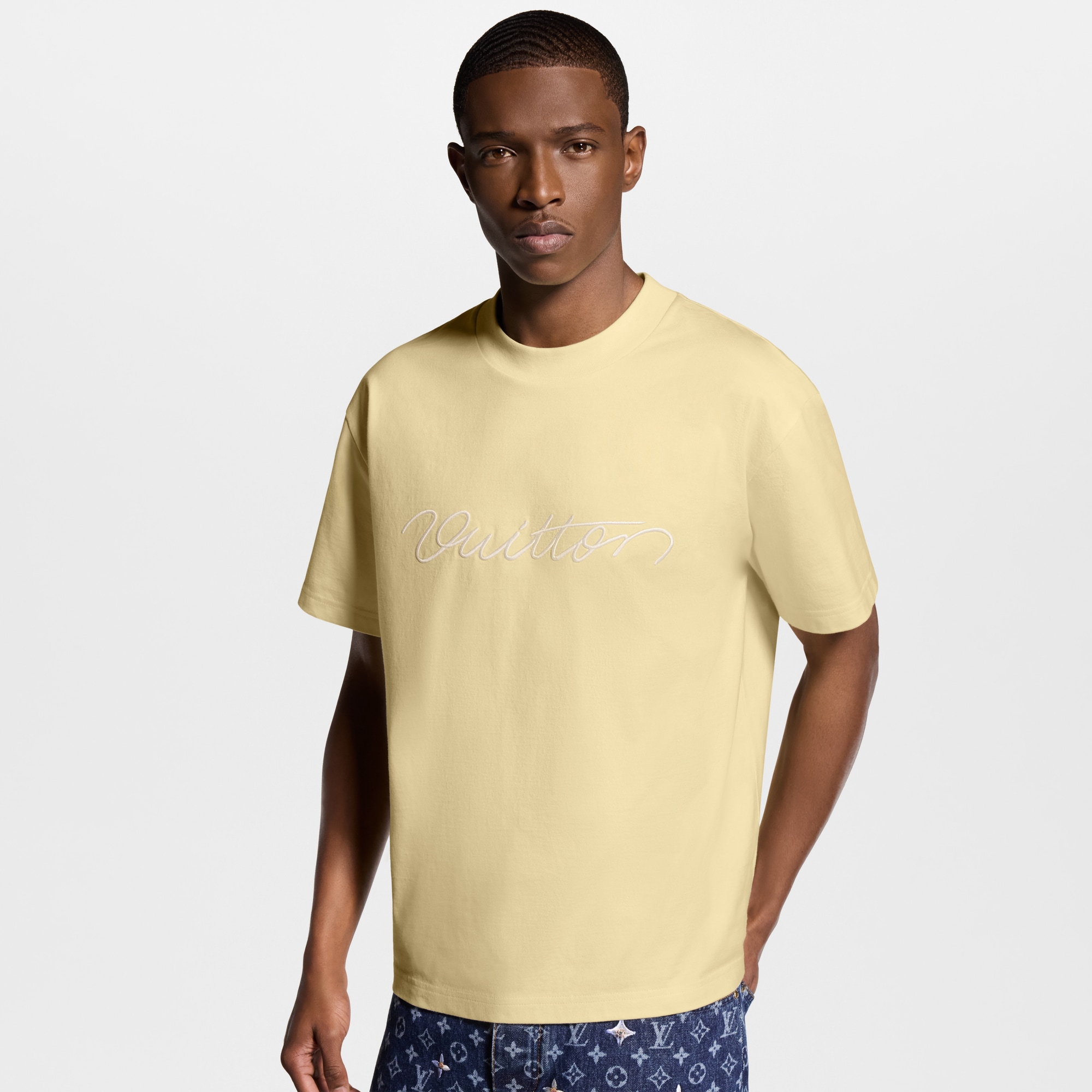 Embroidered Signature Short-Sleeved T-Shirt - For Men 1AJWY5 