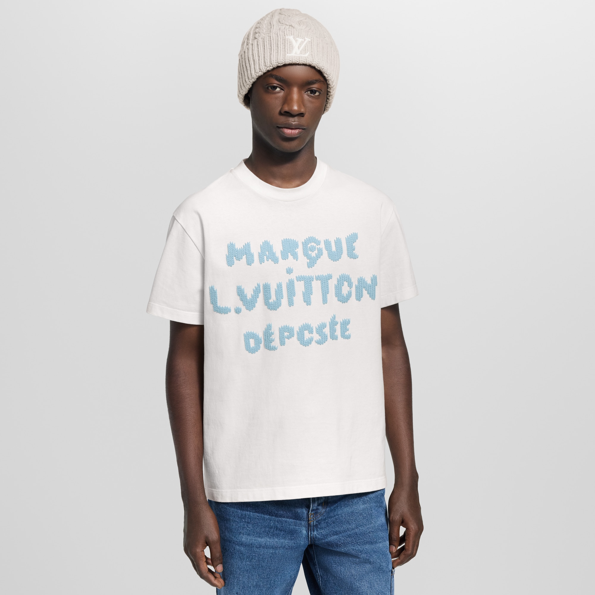 Embroidered Signature T-Shirt  in Men