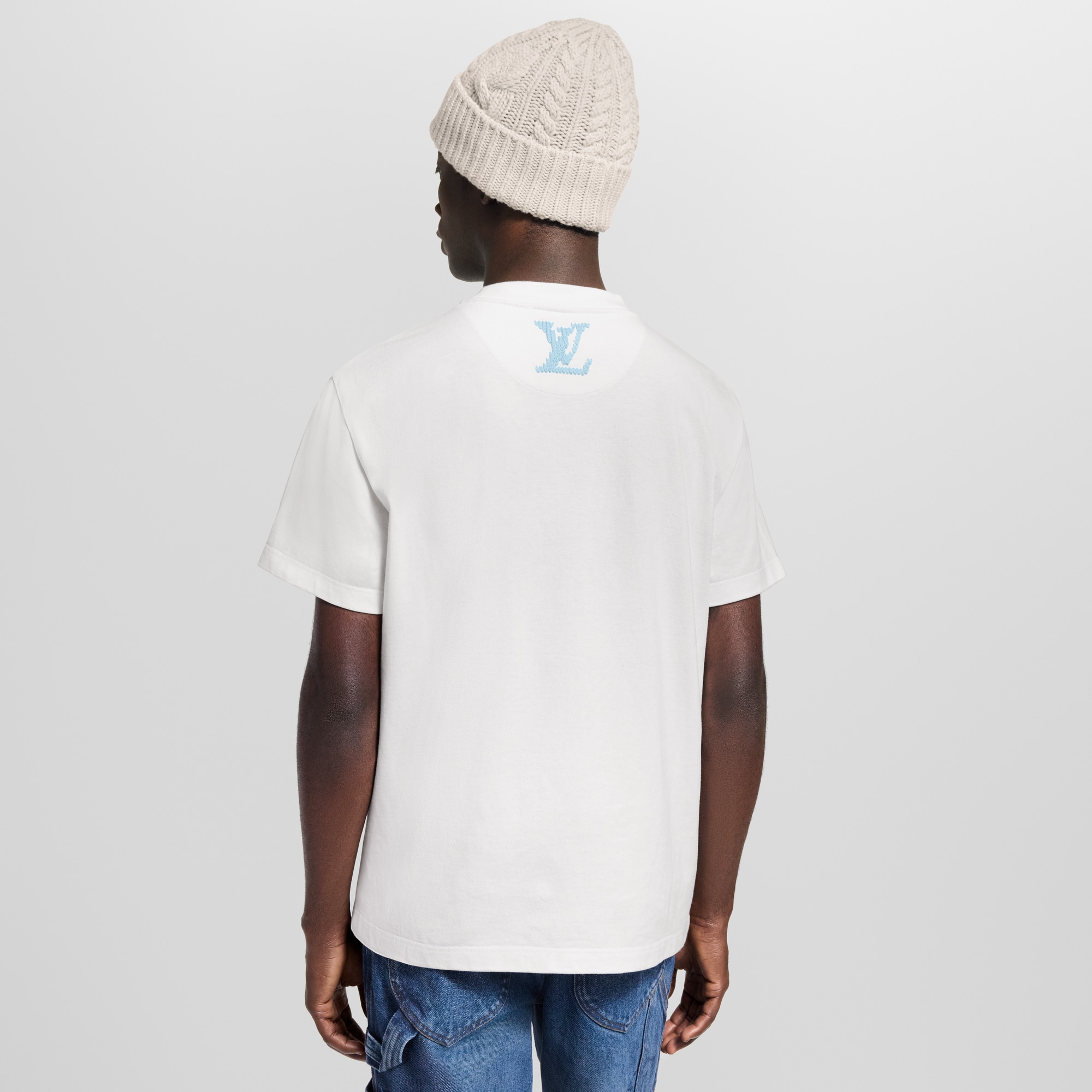Embroidered Signature T-Shirt  in Men