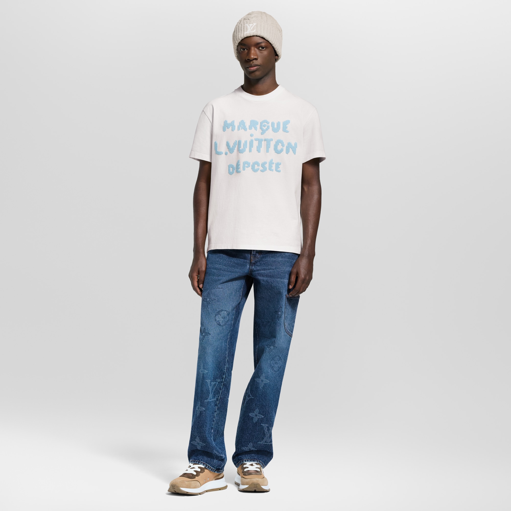Embroidered Signature T-Shirt  in Men