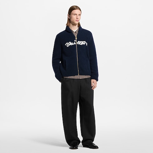 Embroidered Signature Zippered Blouson in Men's Ready-to-Wear Outerwear and Coats collections by Louis Vuitton (Product zoom)