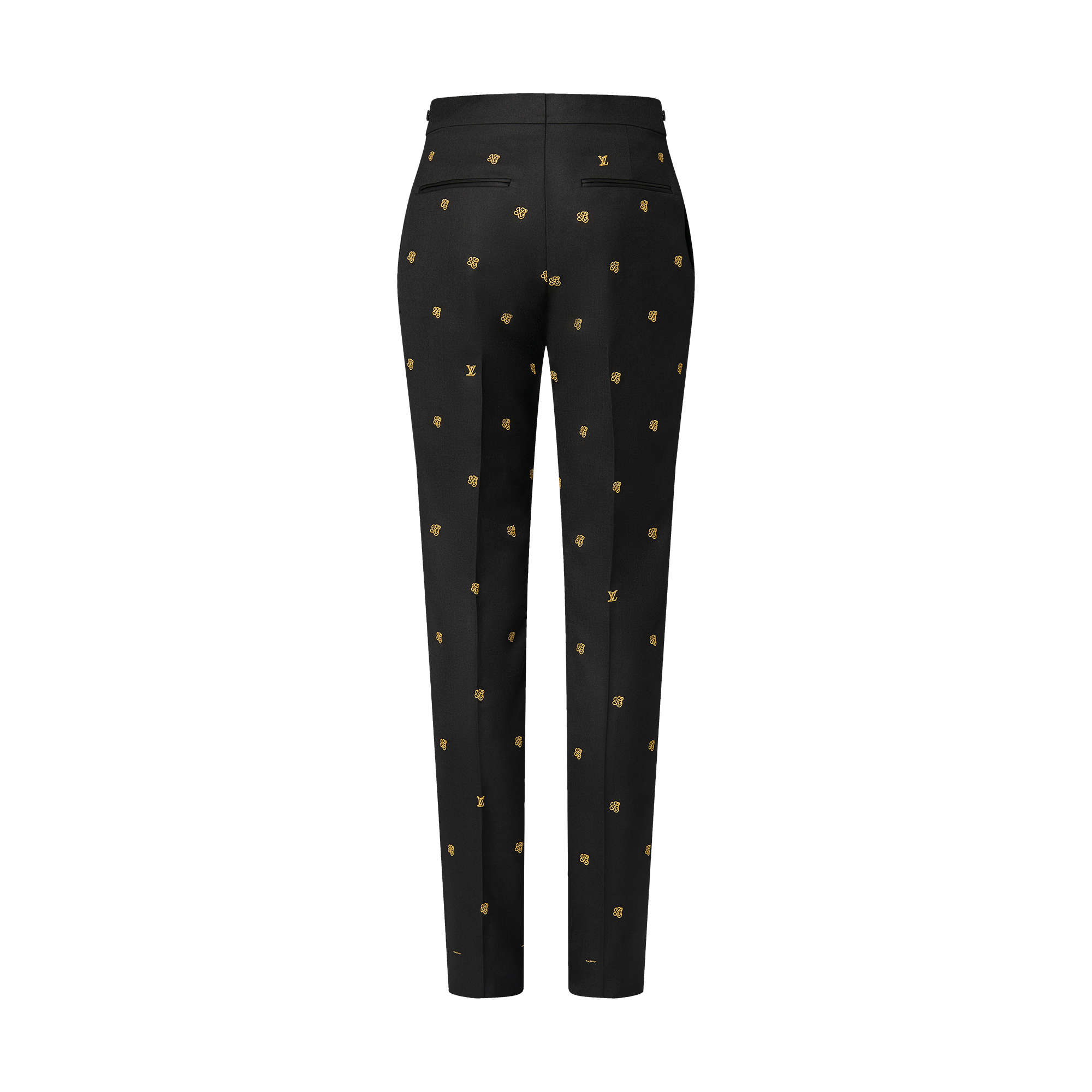 Embroidered Wool Blend Evening Cigarette Pants  in Men