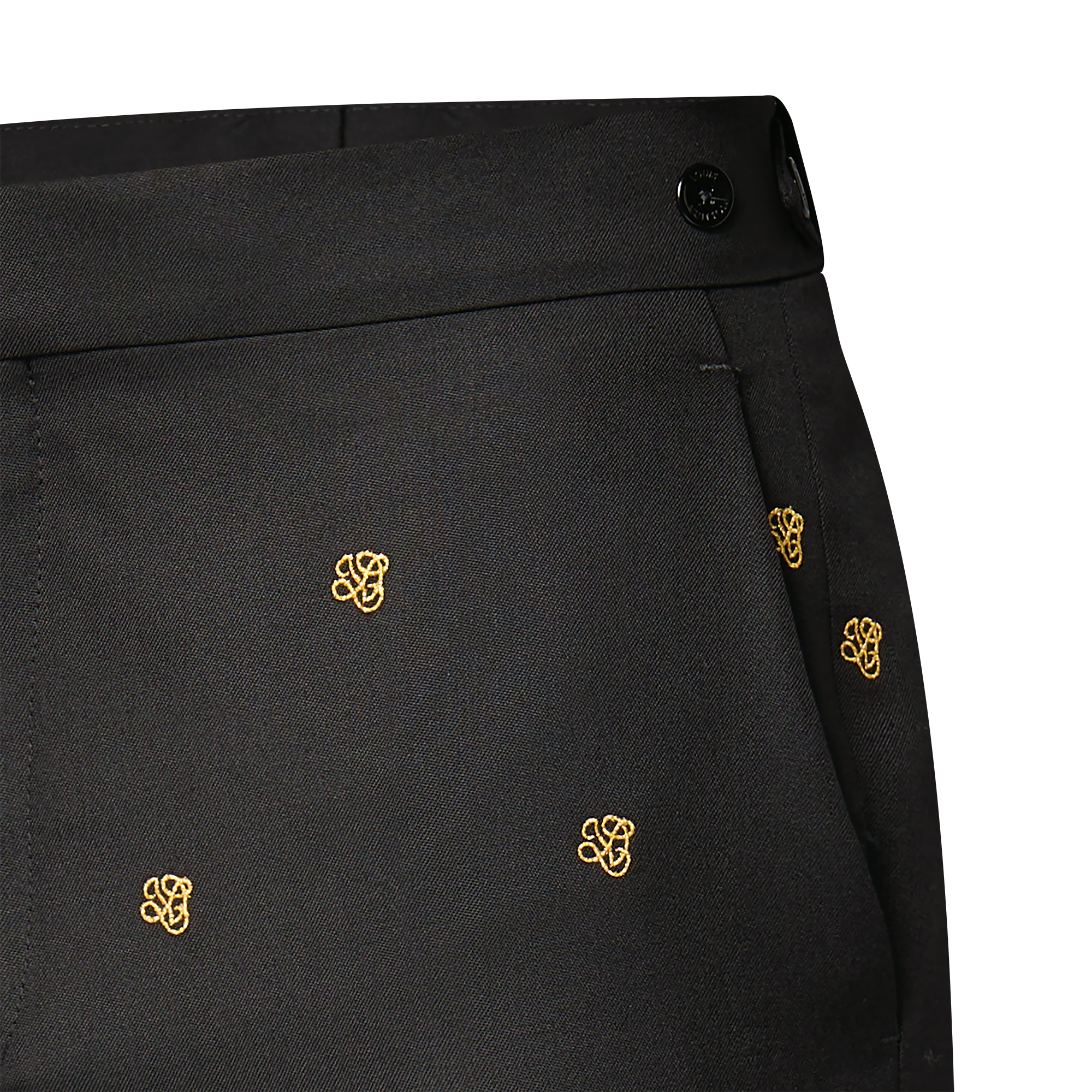 Embroidered Wool Blend Evening Cigarette Pants  in Men