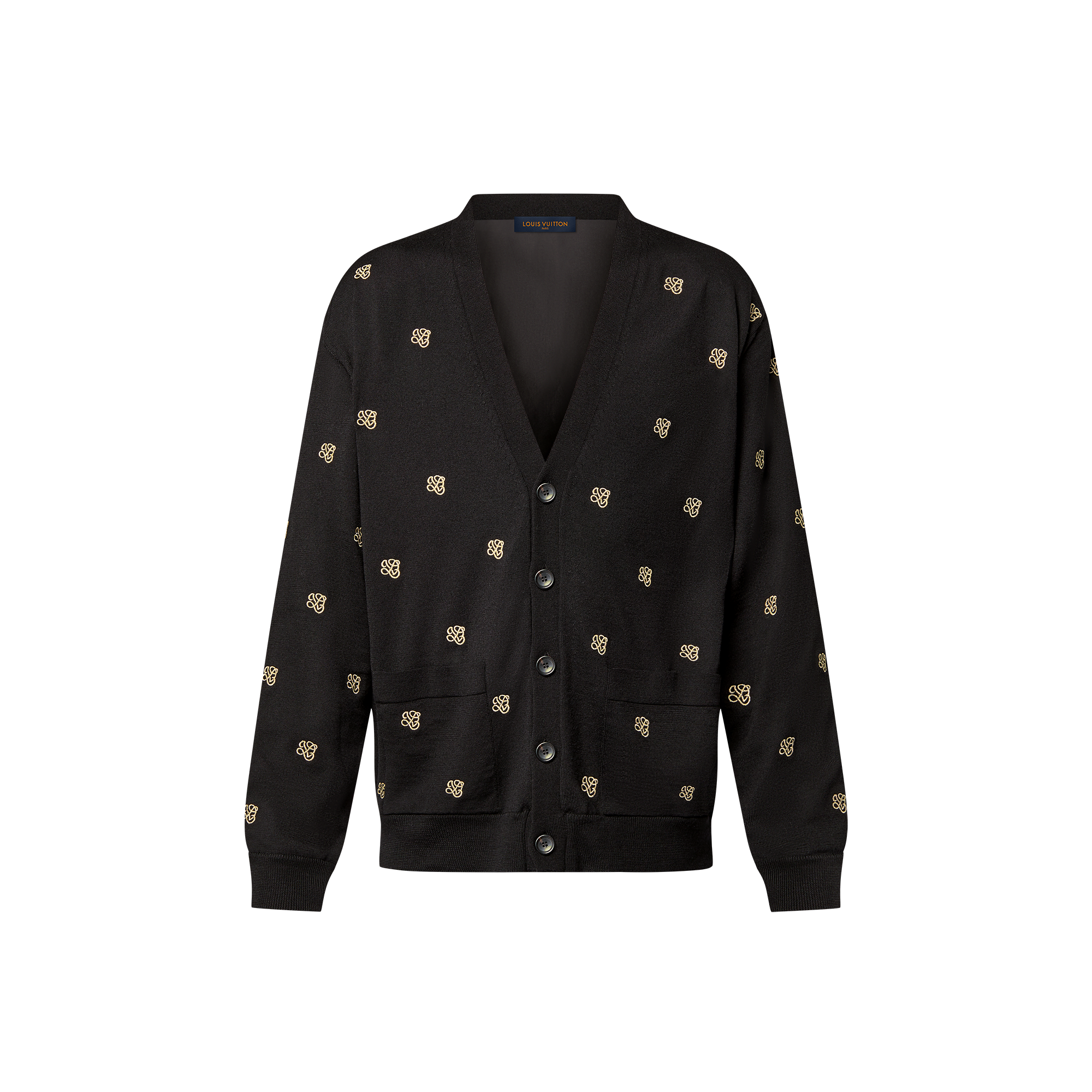 Embroidered Wool Cardigan  in Men