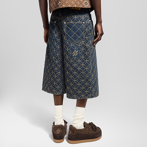 Embroidered Workwear Shorts in Men's Ready-to-Wear Denim Collection collections by Louis Vuitton (Product zoom)