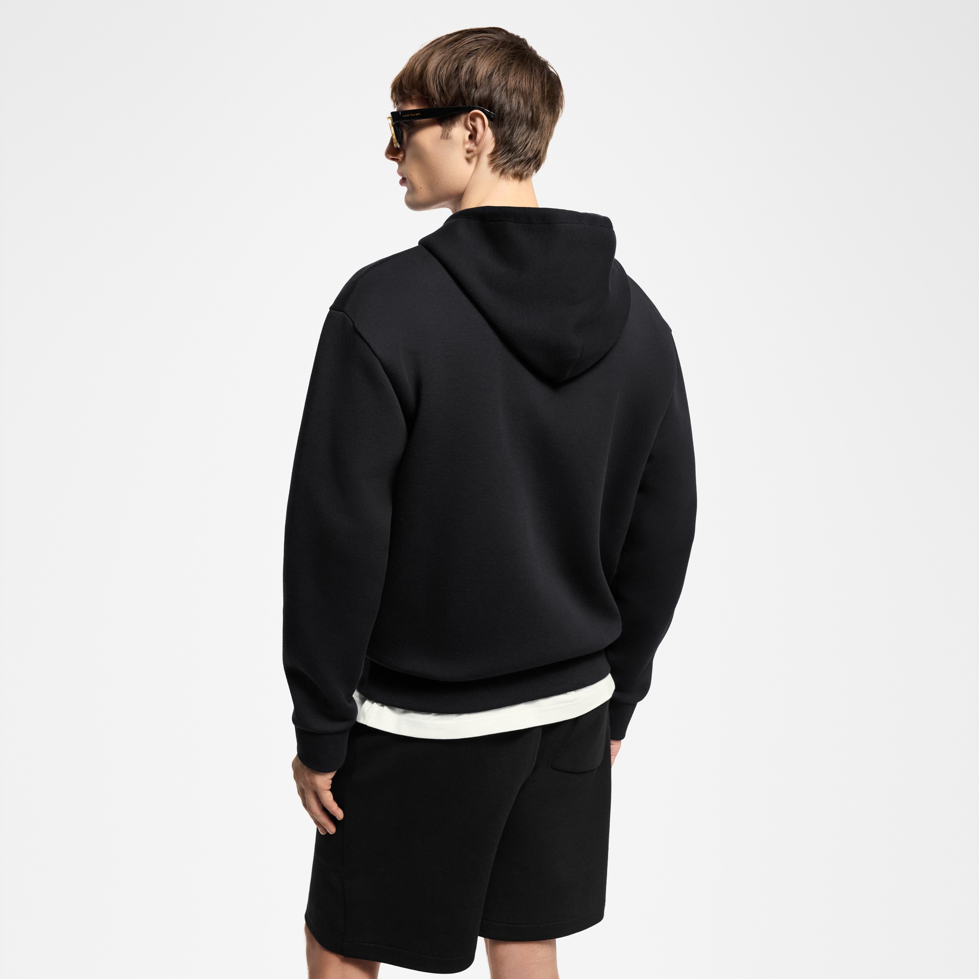 Embroidered Zipped Jersey Hoodie  in Men