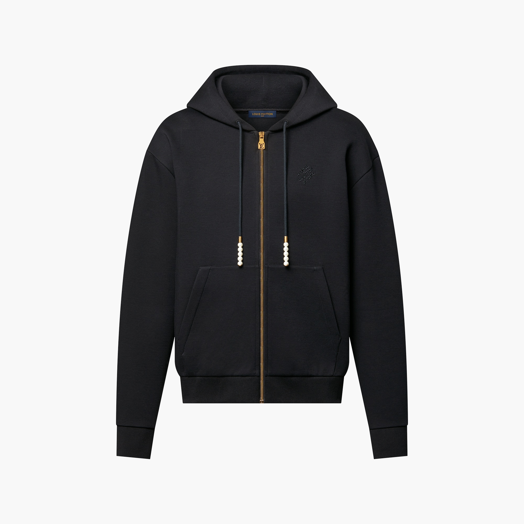 Embroidered Zipped Jersey Hoodie Ready-to-Wear LOUIS VUITTON
