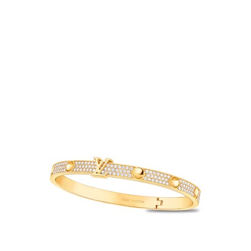 Empreinte Bangle, Yellow Gold And Pavé Diamonds in Jewellery's Categories All Fine Jewellery collections by Louis Vuitton (Product zoom)