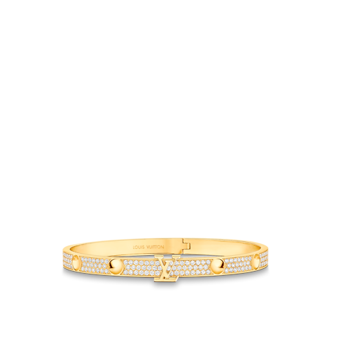 Empreinte Bangle, Yellow Gold And Pavé Diamonds in Jewellery's Categories All Fine Jewellery collections by Louis Vuitton (Product zoom)