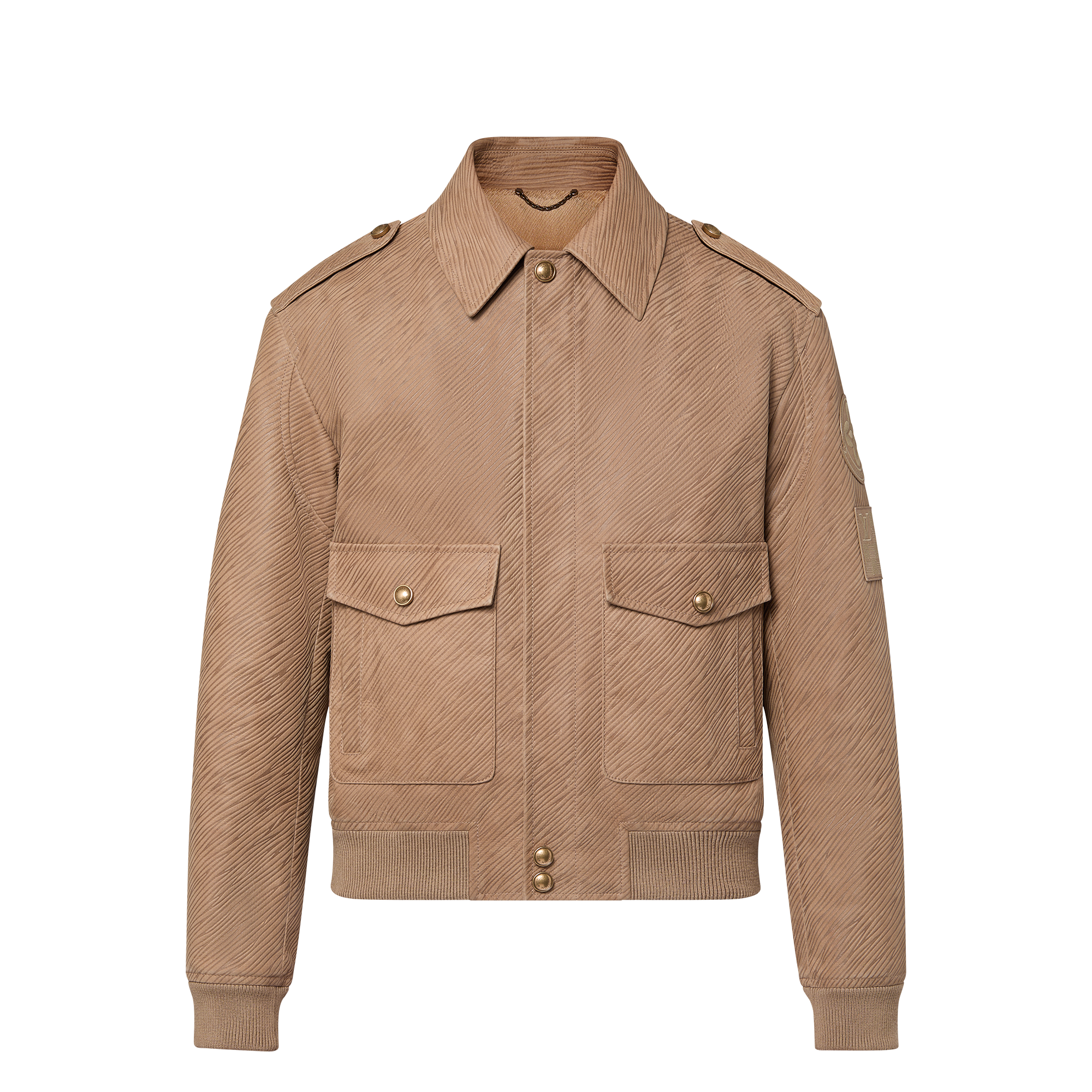 Epi Embossed Leather Flight Jacket  in Men