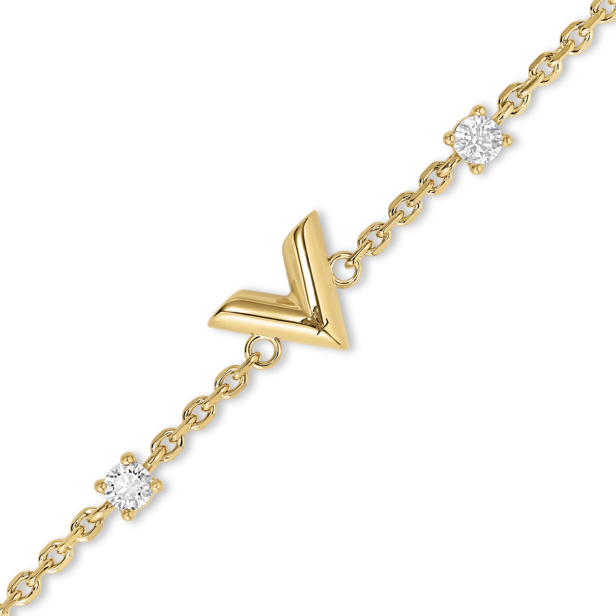 LOUIS VUITTON Vロゴ ブレスレット ゴールド Essential V bracelet 