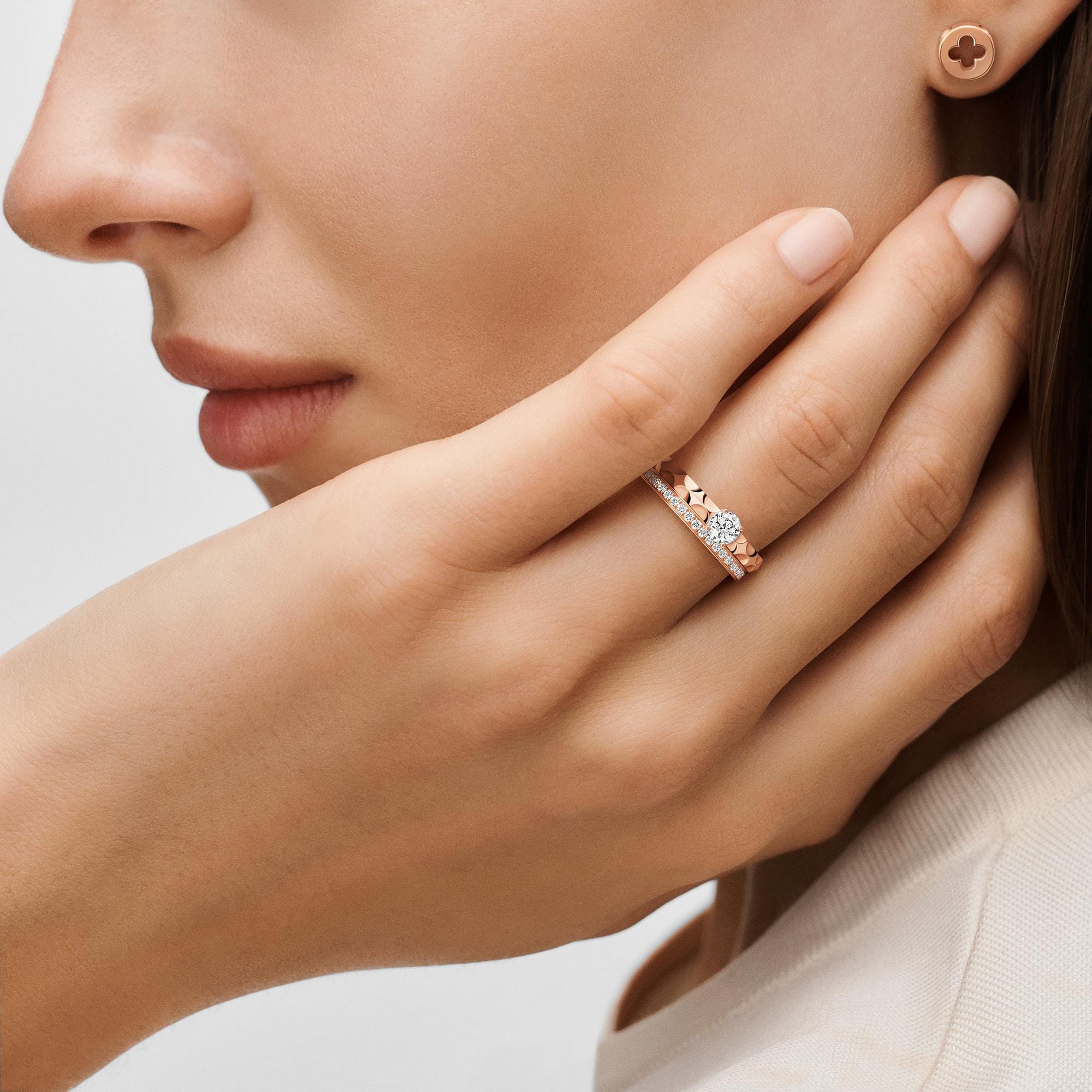Eternity Wedding Band, Pink Gold and Diamonds  in Jewellery