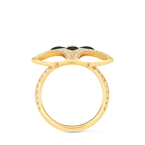 Ever Blossom Ring, Yellow Gold, Onyx & Diamonds in Jewellery's Categories All Fine Jewellery collections by Louis Vuitton (Product zoom)