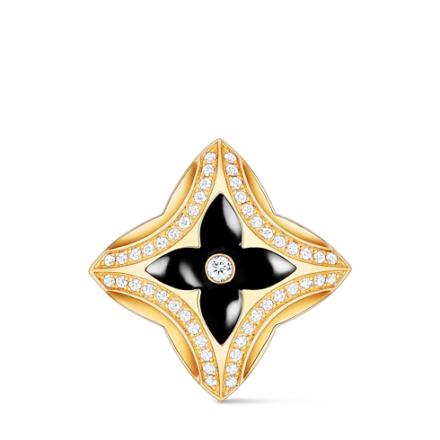 Ever Blossom Ring, Yellow Gold, Onyx & Diamonds in Jewellery's Categories All Fine Jewellery collections by Louis Vuitton (Product zoom)