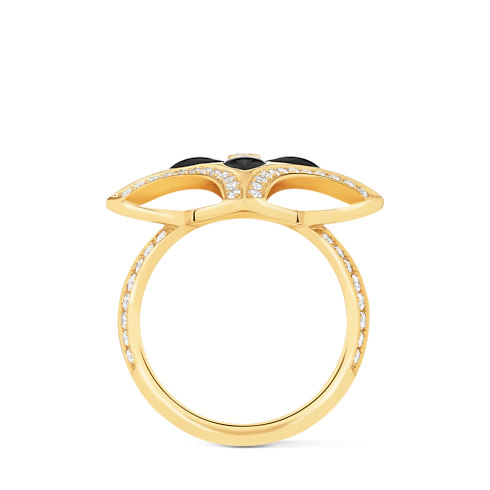 Ever Blossom Ring, Yellow Gold, Onyx & Diamonds in Jewellery's Categories All Fine Jewellery collections by Louis Vuitton (Product zoom)