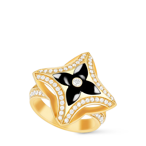 Ever Blossom Ring, Yellow Gold, Onyx & Diamonds in Jewellery's Categories All Fine Jewellery collections by Louis Vuitton (Product zoom)
