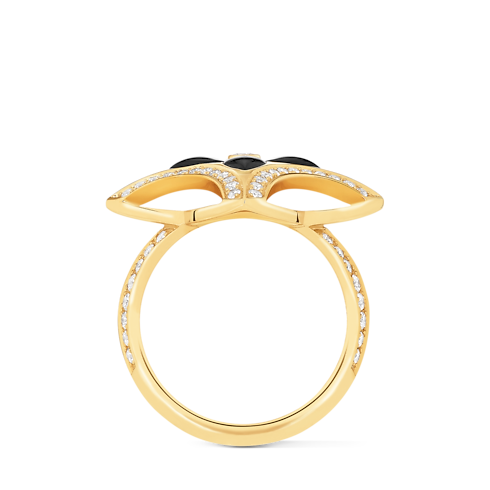 Ever Blossom Ring, Yellow Gold, Onyx & Diamonds in Jewellery's Categories All Fine Jewellery collections by Louis Vuitton (Product zoom)