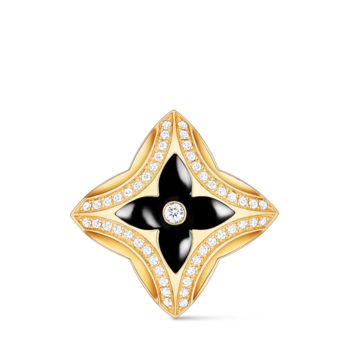 Ever Blossom Ring, Yellow Gold, Onyx & Diamonds in Jewellery's Categories All Fine Jewellery collections by Louis Vuitton (Product zoom)