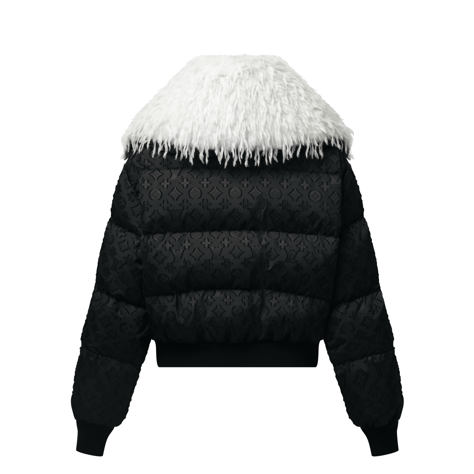 Feather Collar Puffer Jacket  in Women