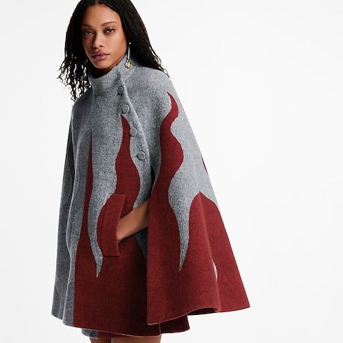 Flame Jacquard Cape in Women's Ready-to-Wear Coats and Jackets collections by Louis Vuitton (Product zoom)