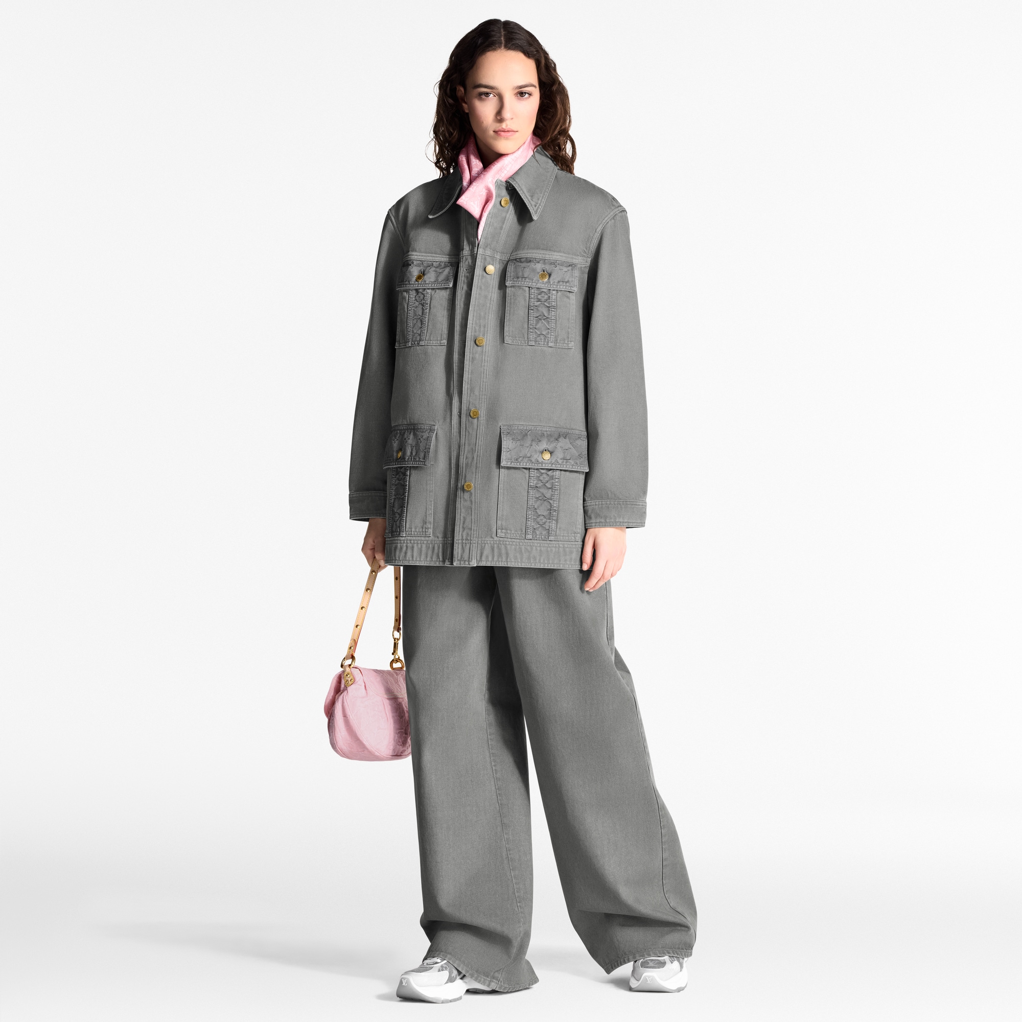 Flap Pocket Denim Jacket   in Women