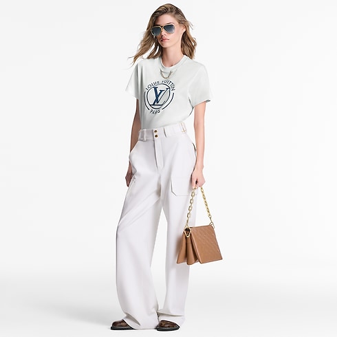 Flocked LV T-Shirt in Women's Ready-to-Wear Tops collections by Louis Vuitton (Product zoom)