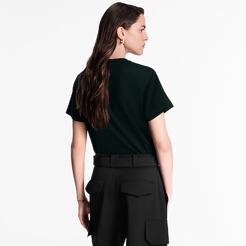 Flocked LV T-Shirt in Women's Ready-to-Wear Tops collections by Louis Vuitton (Product zoom)