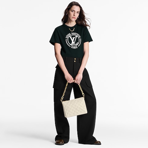 Flocked LV T-Shirt in Women's Ready-to-Wear Tops collections by Louis Vuitton (Product zoom)