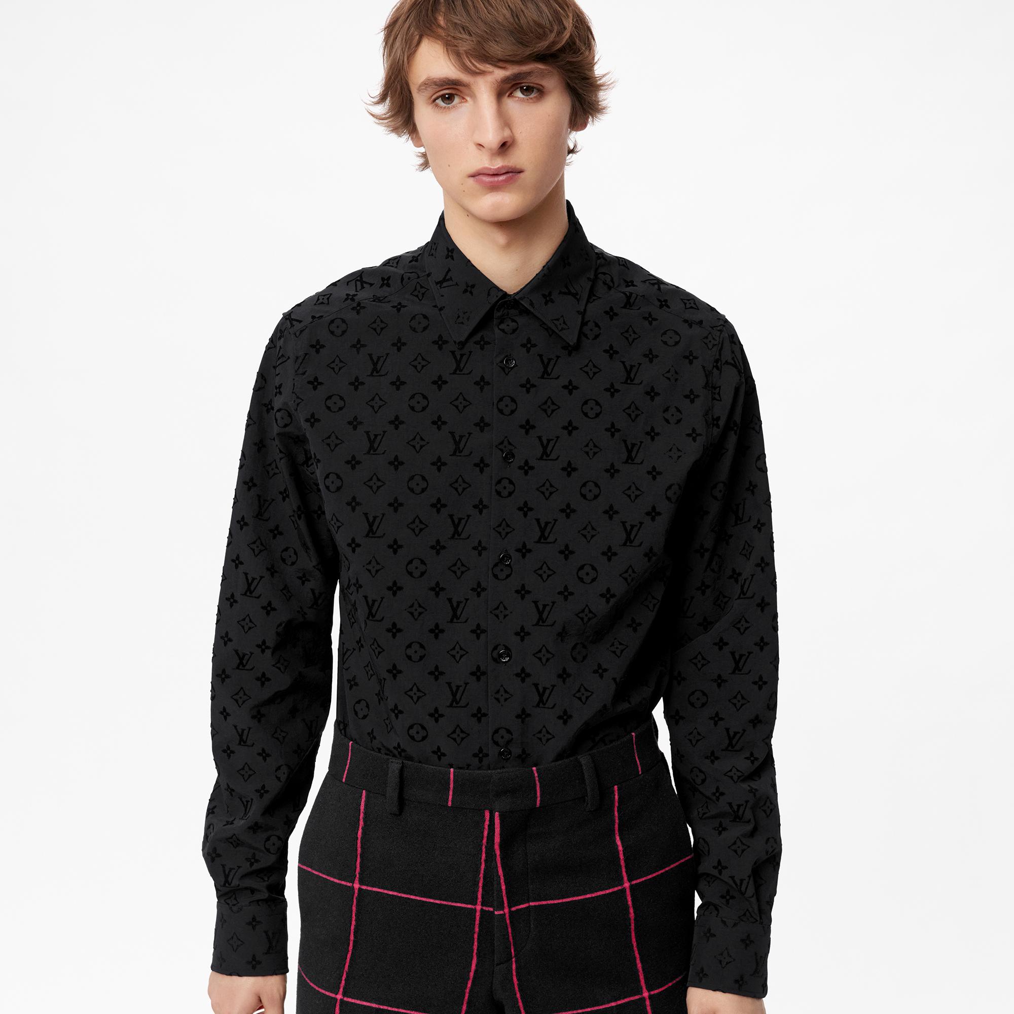 louis vuitton flocked monogram classic shirt