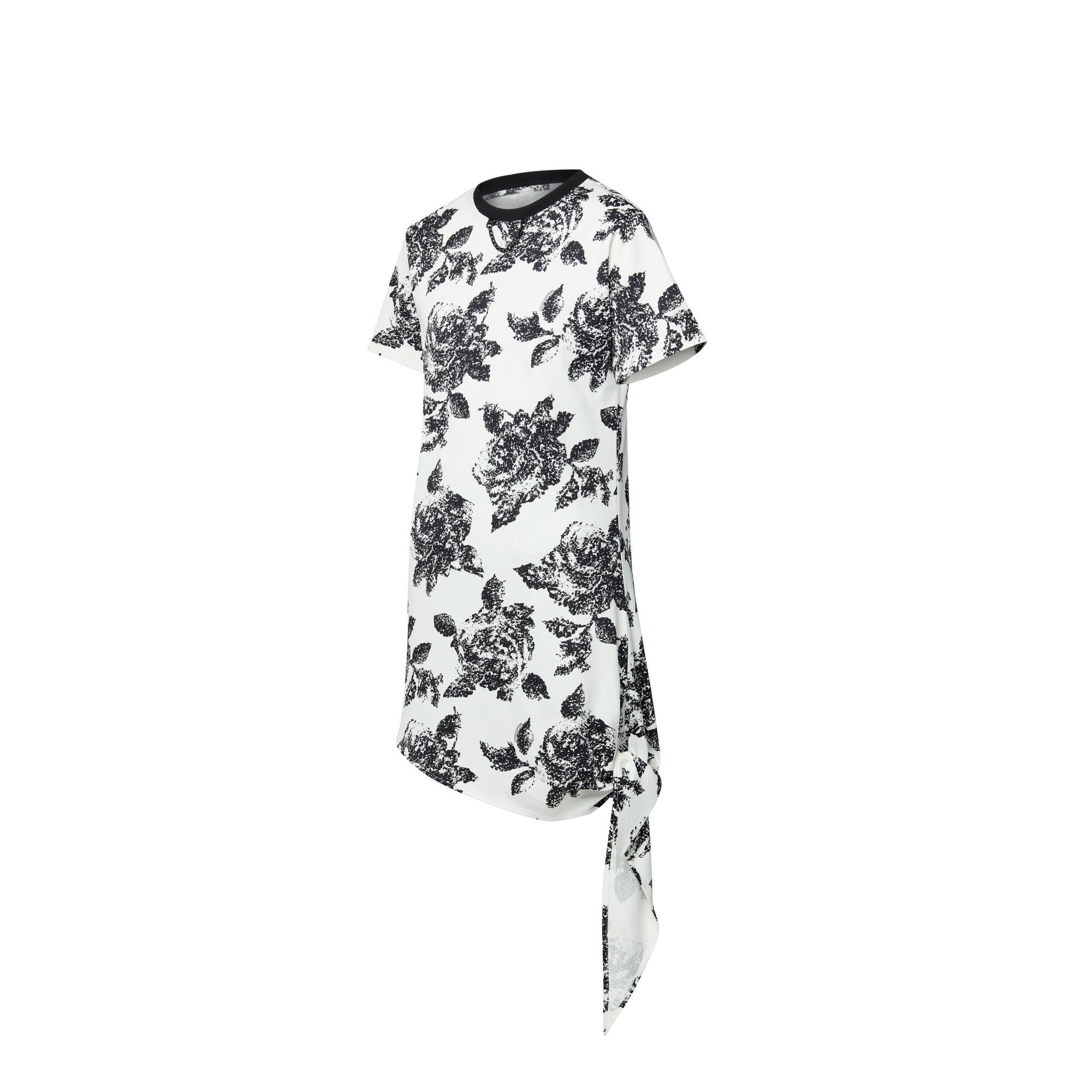 Floral Knotted T-Shirt Dress  in Women