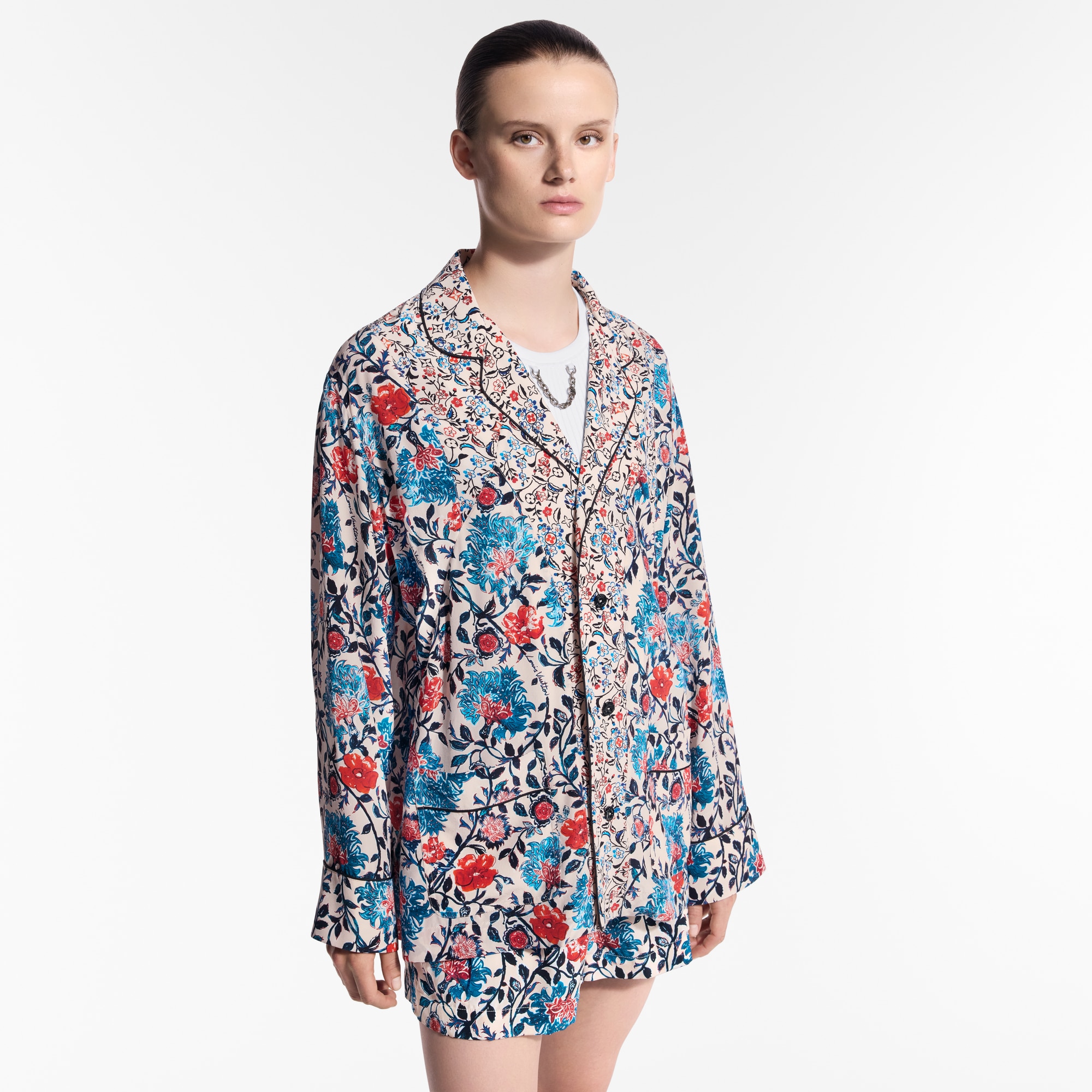 Floral Vine Pajama Shirt  in Women