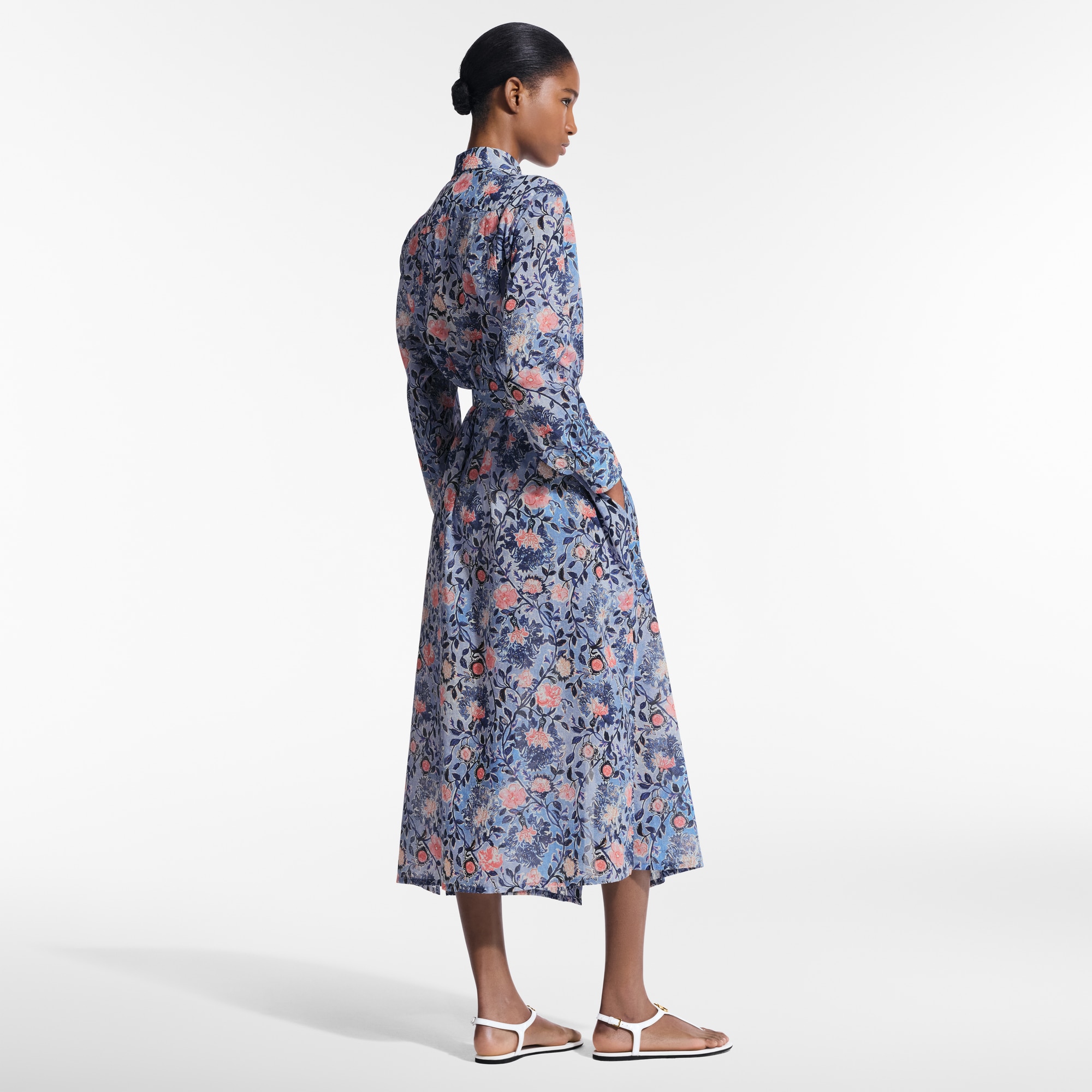 Floral Vine Shirt Dress   in Women