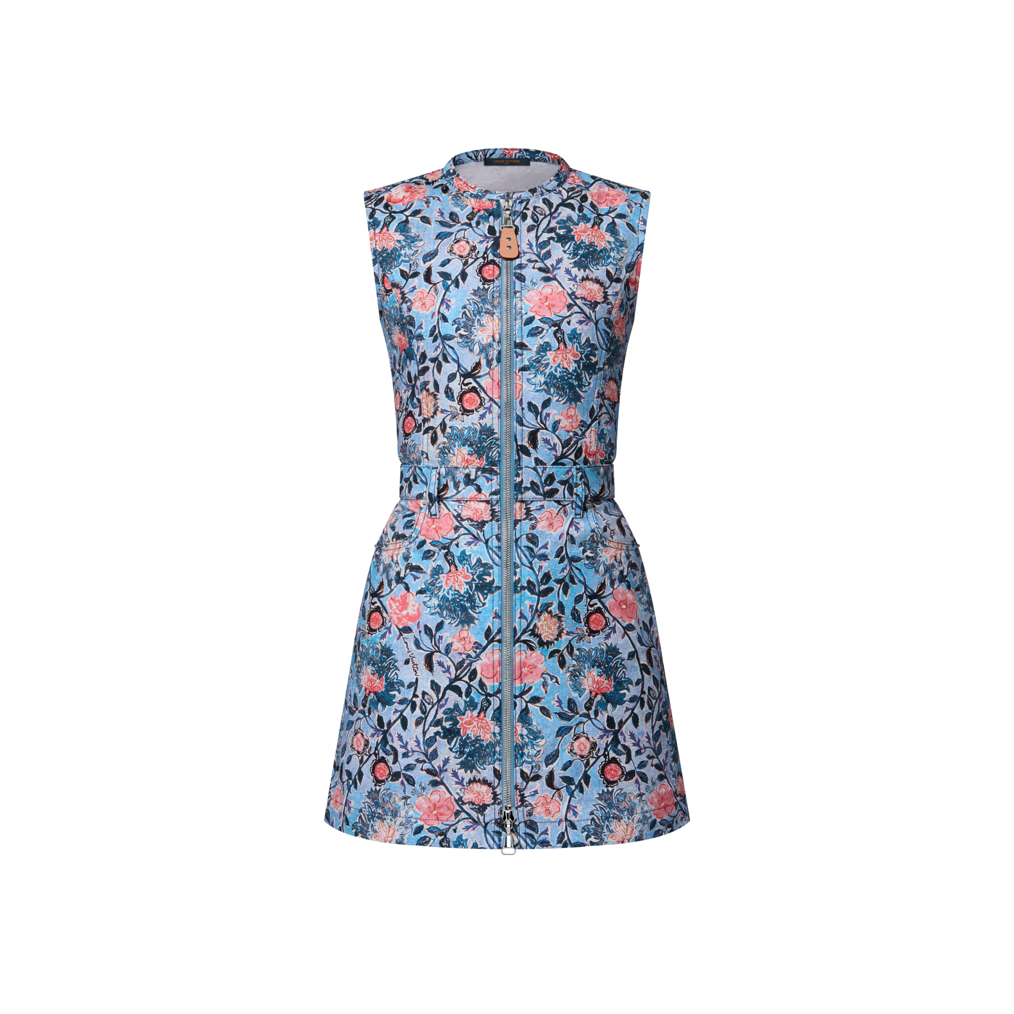 Floral Vine Zip-Up Dress   in Women