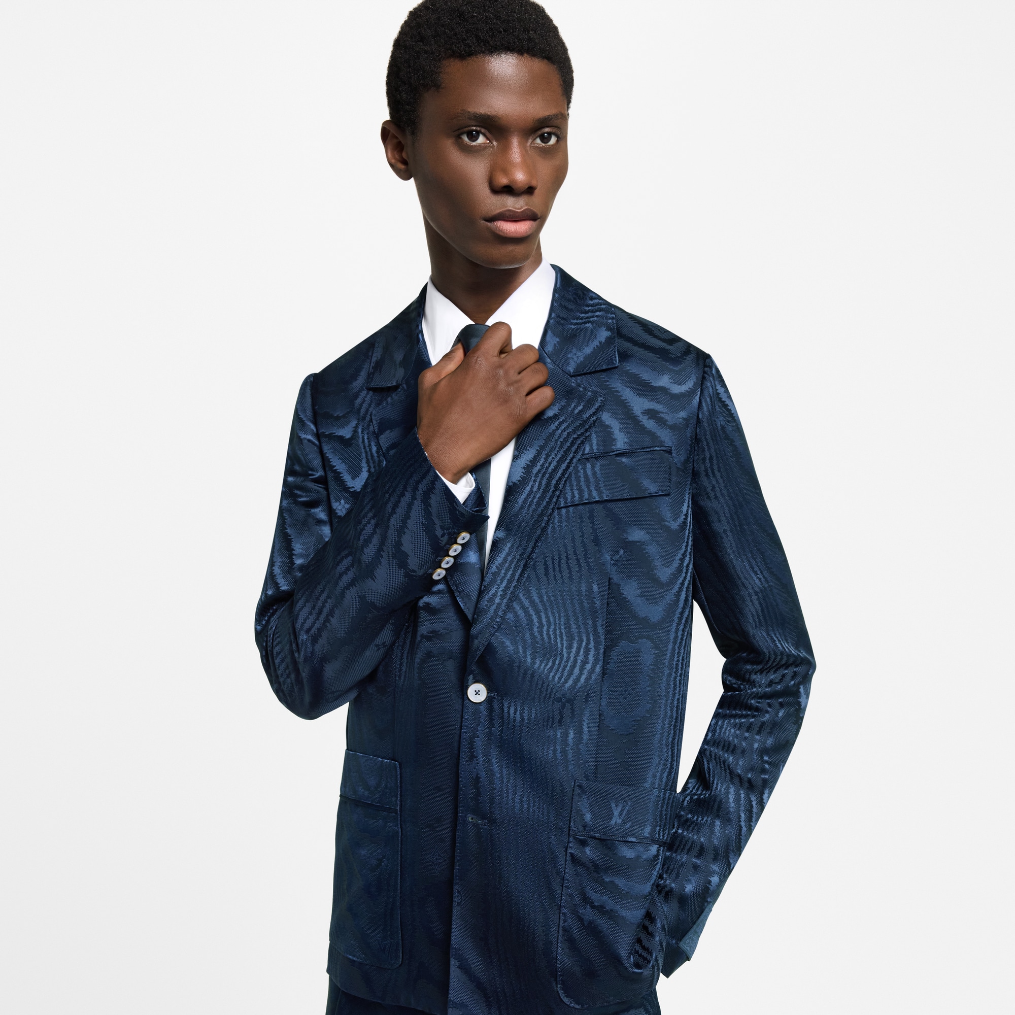 Fluid Single-Breasted Jacket  in Men