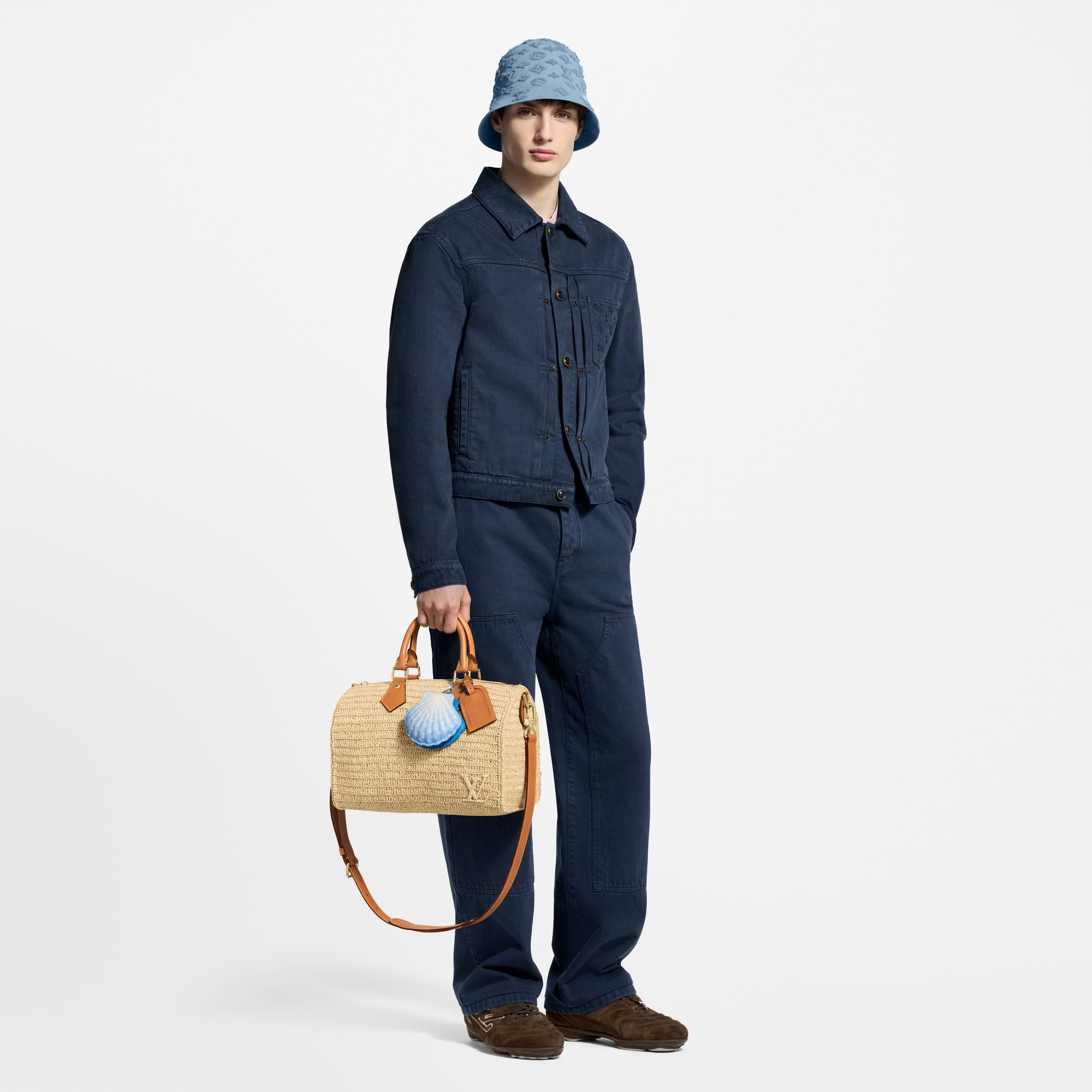 Garment-Dyed Denim Type II Trucker Jacket   in Men