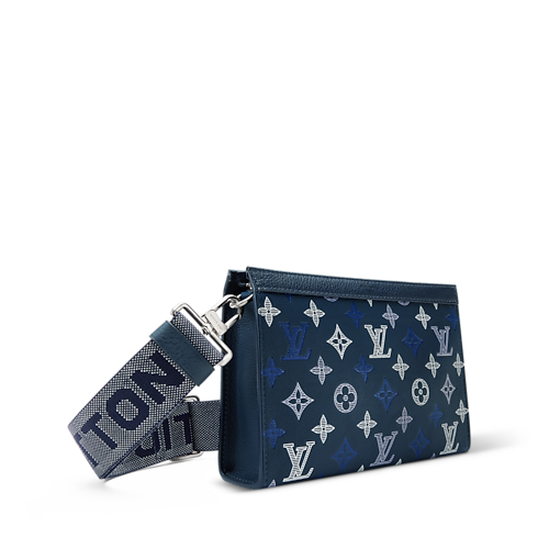 Gaston Wearable Wallet Monogram Shadow in Bags and Small Leather Goods's Men Small Leather Goods Mini Bags collections by Louis Vuitton (Product zoom)