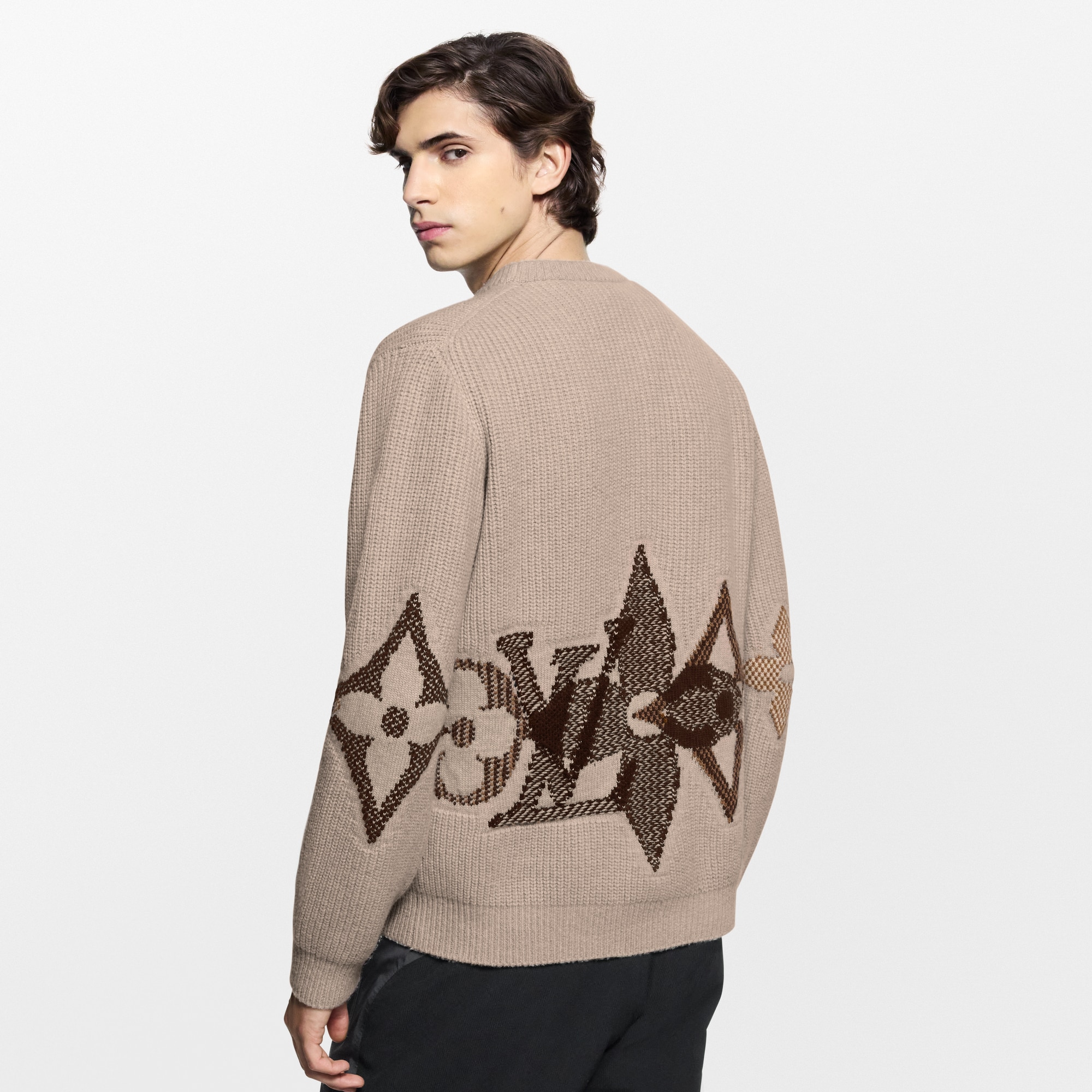 Graphic Knitted Crewneck  in New
