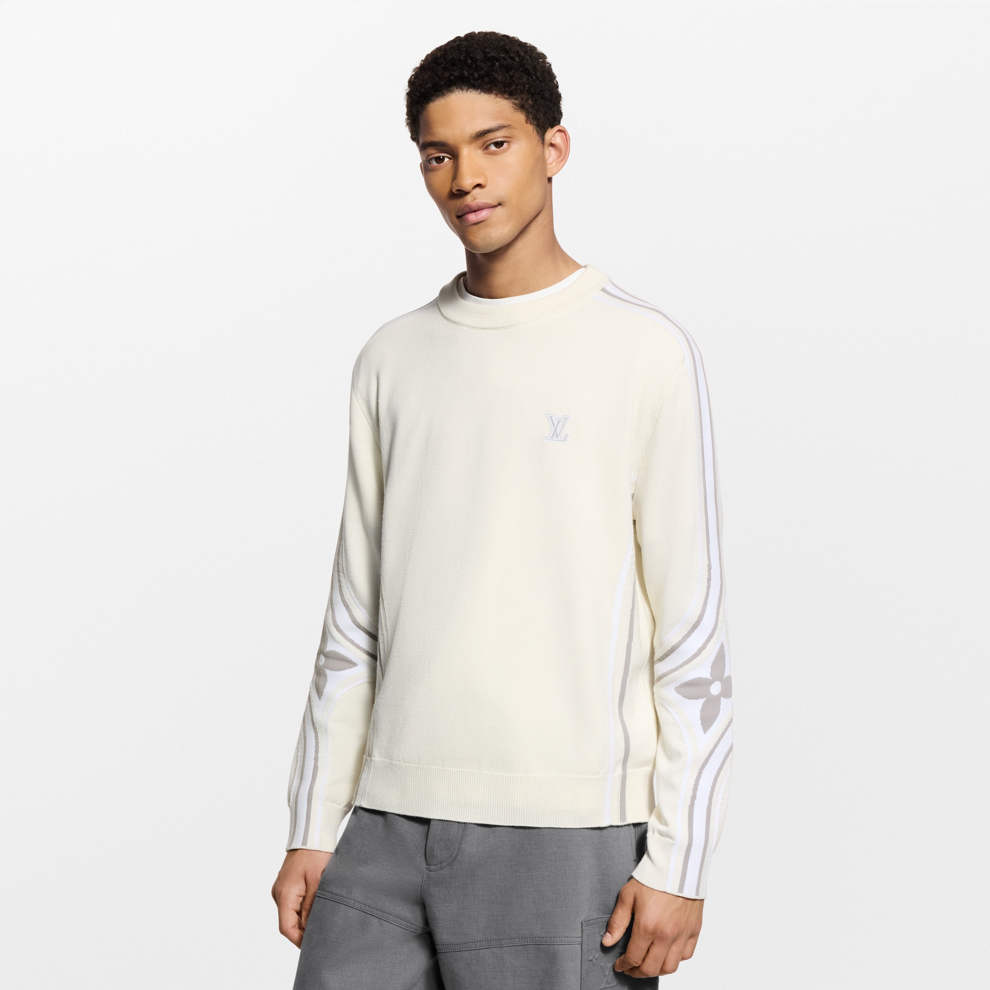 Graphic Knitted Crewneck  in New