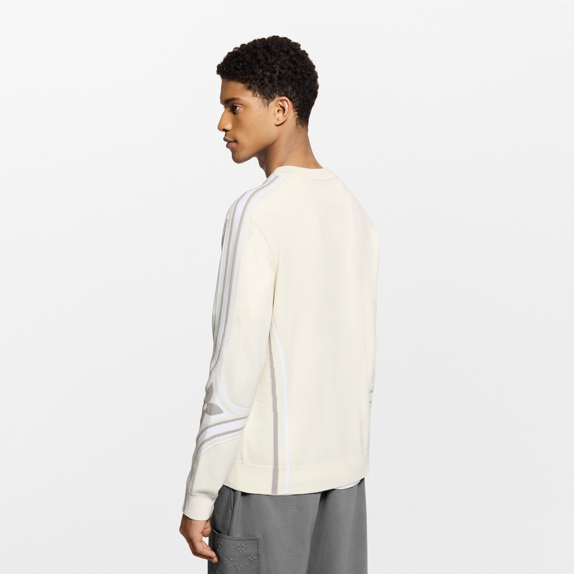 Graphic Knitted Crewneck  in New
