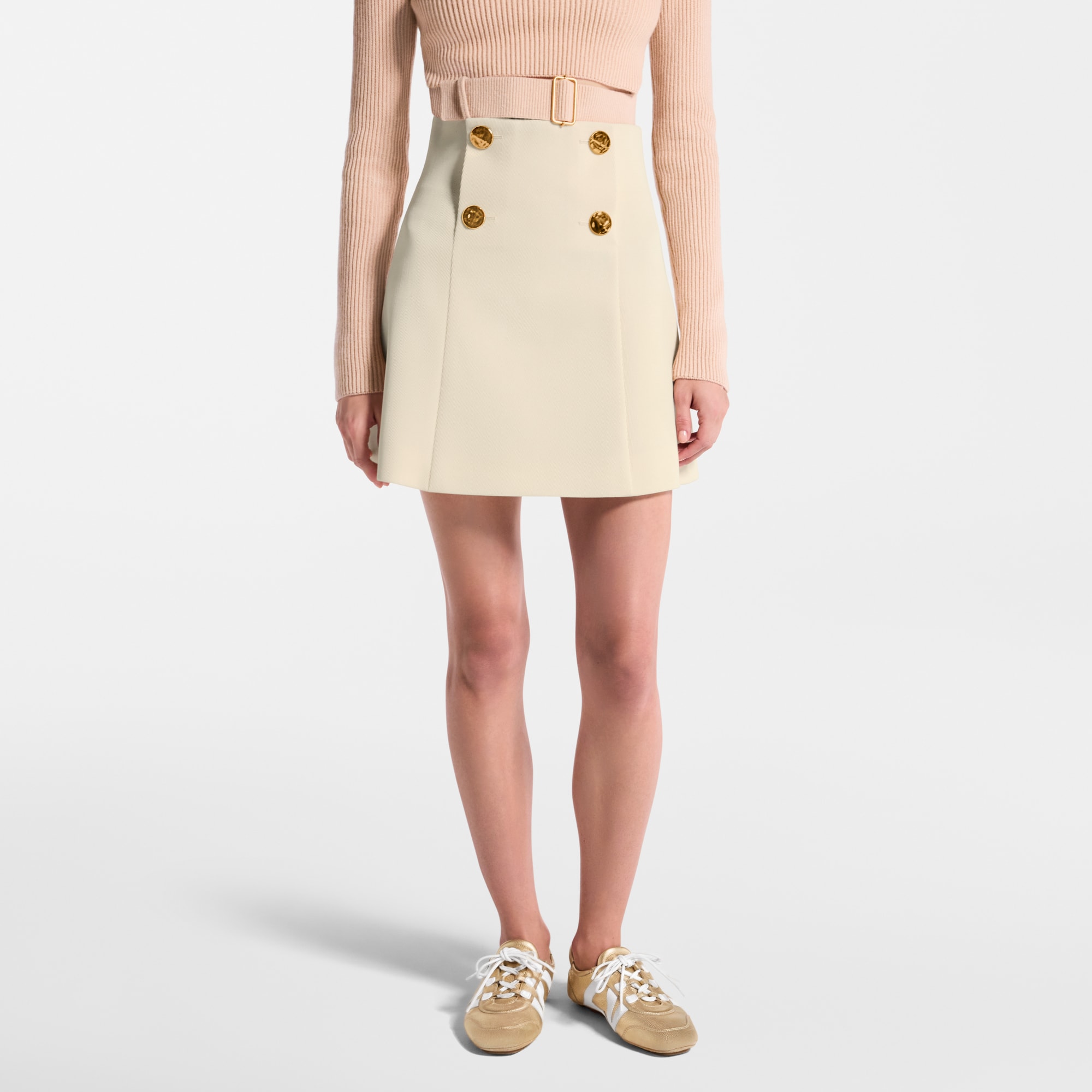 Hammered Button Skirt  in Women