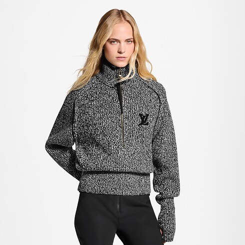 Heathered Half-Zip Pullover back view
