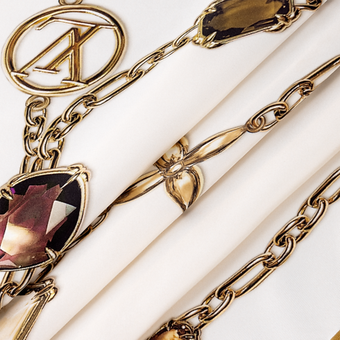 Heirloom Silk Triangle S00 in Women's Accessories Silk Squares and Bandeaux collections by Louis Vuitton (Product zoom)