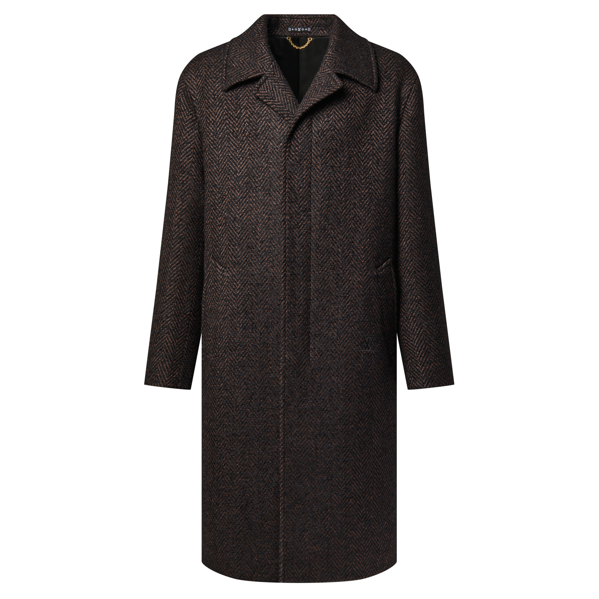 Herringbone Relaxed Coat  in Men
