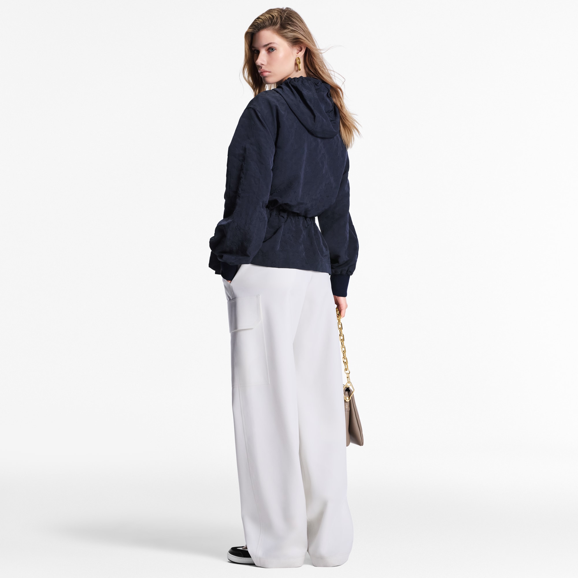 Hooded Drawstring Parka  in Women