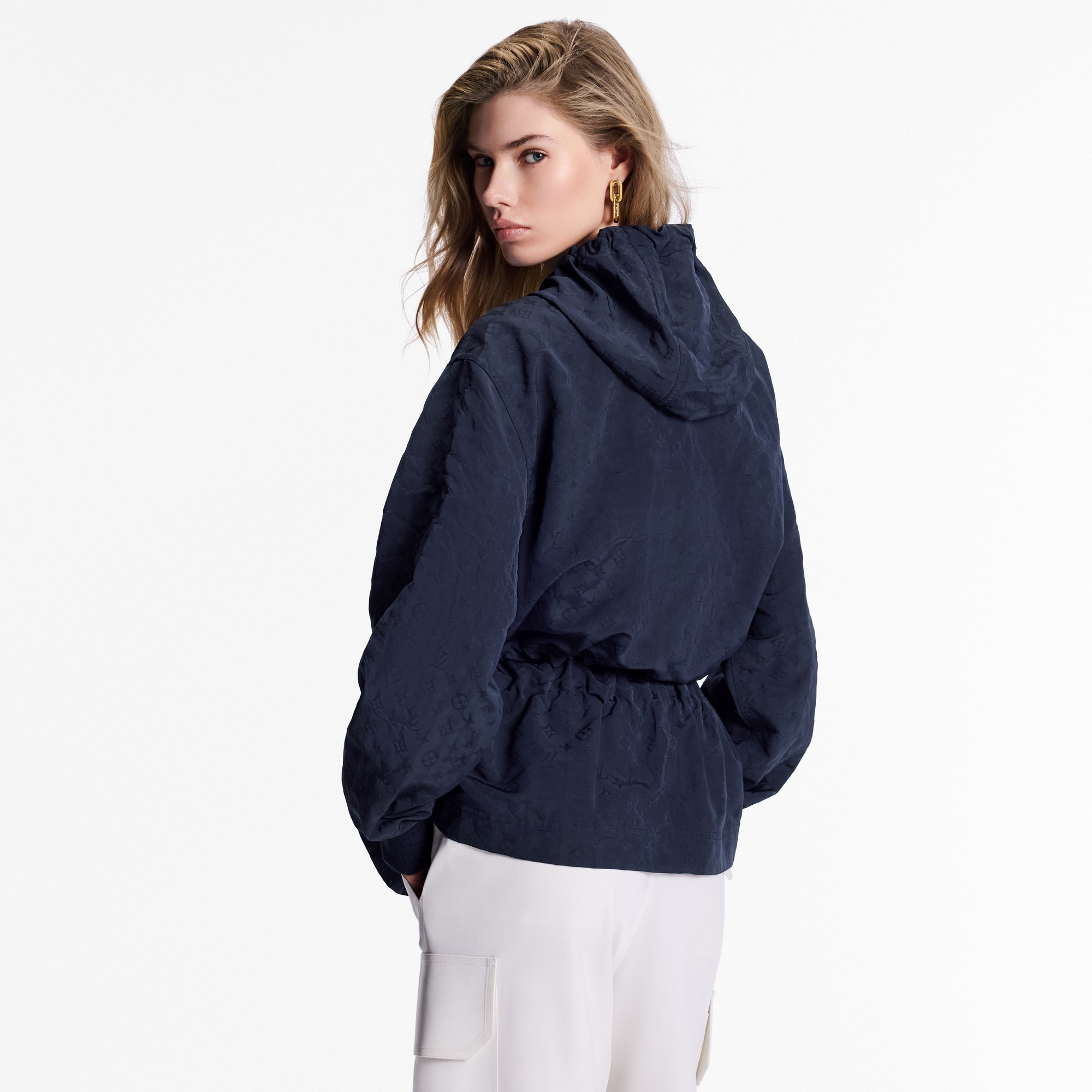 Hooded Drawstring Parka  in Women